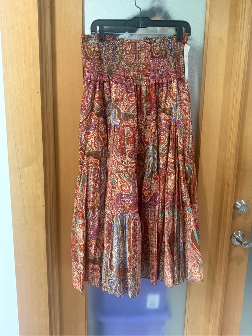 Ralph Lauren Rust Multicolor Flowy Skirt - Size Medium